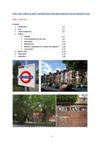 FORTUNE GREEN & WEST HAMPSTEAD NEIGHBOURHOOD DEVELOPMENT PLAN (draft 4 - MayContents: 1. Introduction 2. Area 3. Vision & Objectives