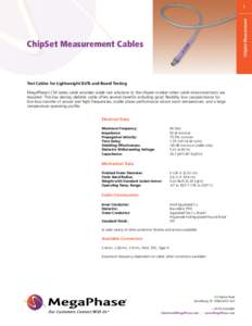 ChipSet Measurement  1 ChipSet Measurement Cables