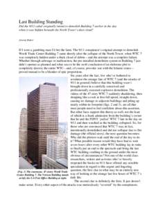 9/11 conspiracy theories / Verizon Building / World Trade Center controlled demolition conspiracy theories / Collapse of the World Trade Center / World Trade Center / New York City / September 11 attacks