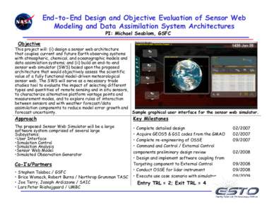 End-to-End Design and Objective Evaluation of Sensor Web Modeling and Data Assimilation System Architectures