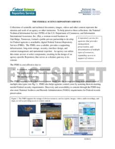 Government / Archival science / National Technical Reports Library / Open access / Knowledge representation / Data management / Science.gov / Repository / The National Archives / Library science / Information / National Technical Information Service