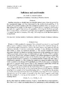 Conditionality principle / Likelihood principle / Sufficient statistic / Random variable / Expected value / Ancillary statistic / Probability space / Variable / Conditioning / Statistics / Statistical theory / Probability theory