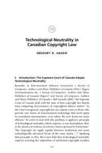 The Copyright Pentalogy: How the Supreme Court of Canada Shook the Foundations of Canadian Copyright Law