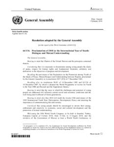 United Nations  A/RES[removed]General Assembly