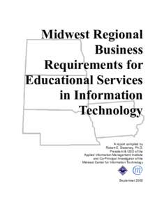 Midwest Regional Business Requirements for Educational Services in Information Technology