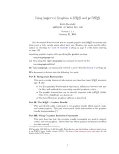 Using Imported Graphics in LATEX and pdfLATEX Keith Reckdahl epslatex at yahoo dot com VersionJanuary 12, 2006