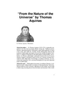 Arguments for the existence of God / Theology / Philosophy of religion / Scholasticism / Works by Thomas Aquinas / Cosmological argument / Summa Theologica / Ontological argument / Thomas Aquinas / Philosophy / Religious philosophy / Religion