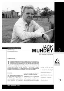 AUSTRALIAN BIOGRAPHY STUDY GUIDE BRENDAN BERECRY JACK MUNDEY