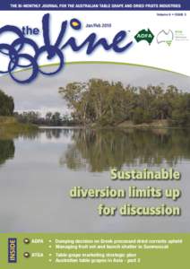 Volume 6 • ISSUE 3  Jan/Feb 2010 Sustainable diversion limits up