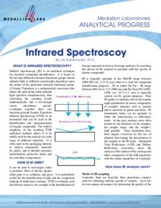 Medallion Laboratories  ANALYTICAL PROGRESS Infrared Spectroscoy By Lev Razumovskiy, Ph.D.