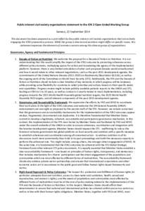 Public interest civil society organizations statement to the ICN 2 Open Ended Working Group Geneva, 22 September 2014 This document has been prepared as a joint effort by the public interest civil society organizations t