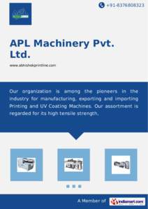 +[removed]APL Machinery Pvt. Ltd. www.abhishekprintline.com