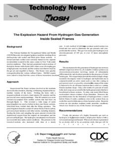 The Explosion Hazard From Hydrogen Gas Generation Inside Sealed Frames