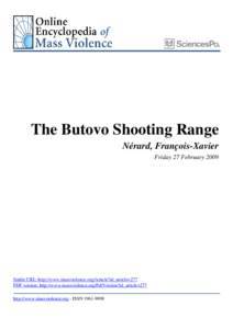 The Butovo Shooting Range Nérard, François-Xavier Friday 27 February 2009