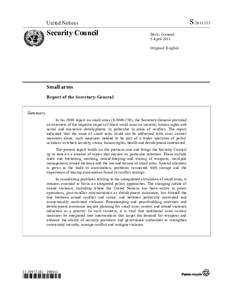 International security / Small Arms Survey / Arms embargo / Disarmament /  Demobilization and Reintegration / United Nations Mission in Liberia / Arms industry / United Nations Security Council Resolution / Arms control / International relations / Peace