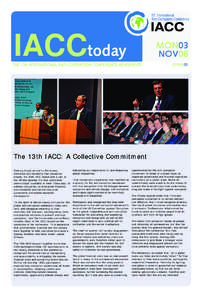 IACCtoday  MON03 NOV08  THE 13th INTERNATIONAL ANTI-CORRUPTION CONFERENCE NEWSPAPER