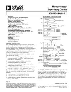 ADM690-ADM695 Microprocessor Supervisory Circuits Data Sheet (Rev. A)