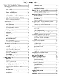 TABLE OF CONTENTS THE OFFICE OF ACADEMIC AFFAIRS .................................. 2 ALL FACULTY ................................................................................ 2 Contact Hours..........................