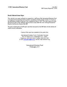 Brazil: Selected Issues Paper; IMF Country Report No[removed]; June 22, 2012