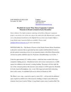 FOR IMMEDIATE RELEASE November 30, 2009 Contact: Catherine Hinman[removed]