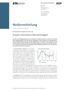 KOF Konjunkturforschungsstelle ETH Zürich WEH D 4 Weinbergstrasse[removed]Zürich Tel. +[removed]