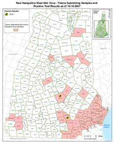New Hampshire West Nile Virus - Towns Submitting Samples and Positive Test Results as of[removed]Positive Results- Dalton W