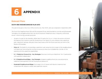6  APPENDIX Relevant Plans SOUTH END NEIGHBOURHOOD PLAN 2010