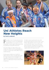 Uni Athletes Reach New Heights by Carol Lombardi F