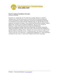 Swift / University of Indonesia / Bandung / Humboldt University of Berlin / Ornithology / Aerodramus / Geography of Indonesia / Indonesia / Apodidae / Swiftlet / Collocalia
