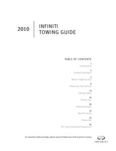 2009 Infiniti Towing Guide