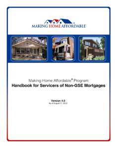 Version 4.0 As of August 17, 2012 Overview  MHA Handbook v4.0