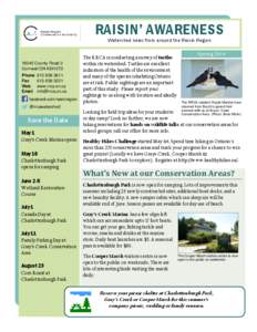RAISIN’ AWARENESS Watershed news from around the Raisin Region[removed]County Road 2 Cornwall ON K6H 5T2 Phone