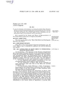 PUBLIC LAW 111–158—APR. 26, [removed]STAT[removed]Public Law 111–158 111th Congress
