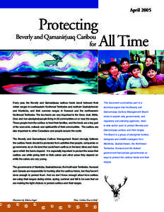 April[removed]Protecting Beverly and Qamanirjuaq Caribou for