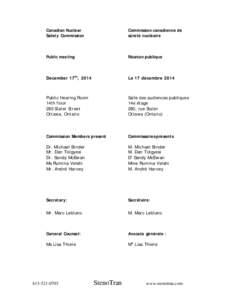 December 17, 2014 Public Meeting Transcript