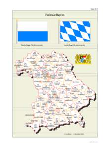 Tafel II/I  Freistaat Bayern Landesflagge (Streifenvariante)
