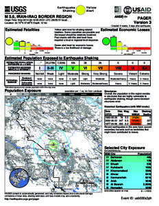 Yellow Alert Earthquake Shaking M 5.6, IRAN-IRAQ BORDER REGION