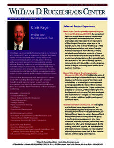 Chris Page Project and Development Lead Chris Page is a versatile and effective facilitator and strategist with more than 20 years of experience on Pacific Northwest