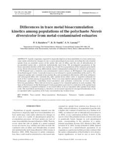 MARINE ECOLOGY PROGRESS SERIES Mar Ecol Prog Ser Vol. 376: 173–184, 2009 doi: meps07821