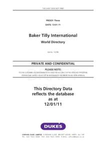 THIS SHEET DOES NOT PRINT  PROOF: Three DATE: Baker Tilly International