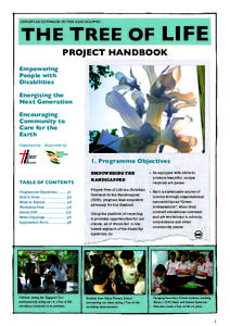 CHRISTIAN OUTREACH TO THE HANDICAPPED THE TREE OF LIFE PROJECT HANDBOOK