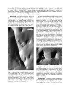 WIDESPREAD OCCURRENCE OF DIKES WITHIN THE OLYMPUS MONS AUREOLE MATERIALS. L. Wilson1, 2 and P. J. Mouginis-Mark1, 1Hawaii Institute Geophysics and Planetology, University of Hawaii, 2525 Correa Road Honolulu, HI[removed]removed]), 2Dept. Environmental Science, Lancaster University,