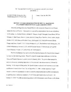 IN THE DISTRICT COUR`T` OF SHAWNEE COUNTY, KANSAS DIVISION 1 2 DER MORGAN, INC . SHAREHOLDERS LITIGATION