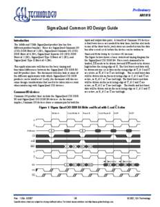 Preliminary AN1010 SigmaQuad Common I/O Design Guide Introduction