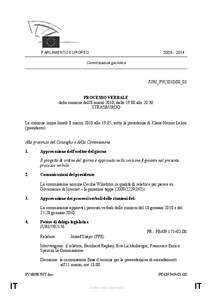 [removed]PARLAMENTO EUROPEO Commissione giuridica  JURI_PV(2010)08_03