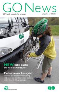 GO News  GO Transit’s newsletter for customers NEW bike racks are now on GO Buses