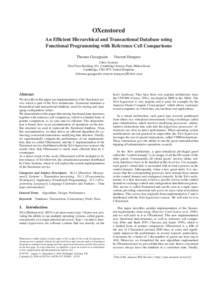 Data management / Concurrency control / Actor model / Futures and promises / Inter-process communication / Commitment ordering / Trie / Concurrent computing / Computing / Transaction processing