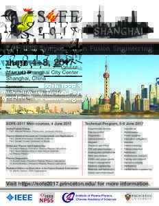 June 4–8, 2017  Marriott Shanghai City Center Shanghai, China Sponsors: