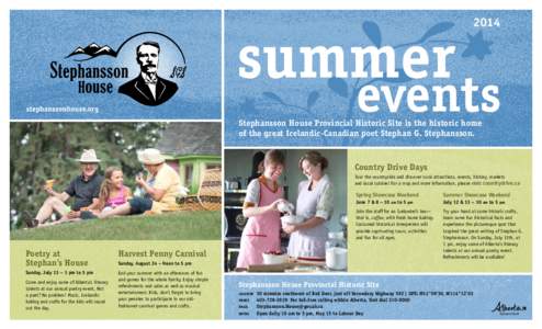 Stephansson House summer events 2014