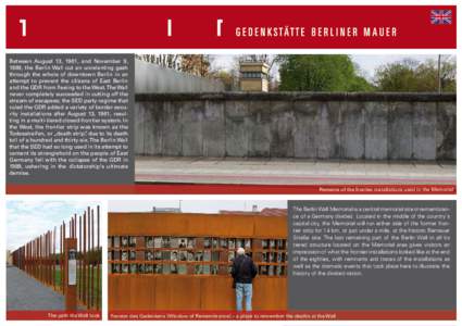 Berlin / City-states / Germany / Mitte / Bernauer Straße / Chapel of Reconciliation / Ghost station / Straße / Conrad Schumann / Berlin Wall / Inner German border / Political geography